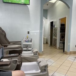 Marvelous Nail Salon - Partial view of massage chairs and foot tubs