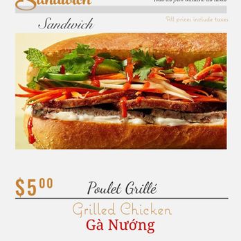 Ô Banh Mi - a menu for a sandwich - Vietnamese Near Me - Saint-Laurent, Quebec Ô Banh Mi - a menu for a sandwich - Vietnamese Near Me - Saint-Laurent, Quebec