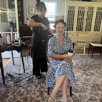 Salon 180 East - Mary doing Mother of the Groom's hair - Hair Salons Near Me - Easthampton, Massachusetts Salon 180 East - Mary doing Mother of the Groom's hair - Hair Salons Near Me - Easthampton, Massachusetts