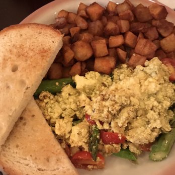 Chive Catering + Events - Asparagus tofu scramble with potatoes, sour dough bread and ? margarine - Caterers Near Me - Farmington, Michigan Chive Catering + Events - Asparagus tofu scramble with potatoes, sour dough bread and ? margarine - Caterers Near Me - Farmington, Michigan