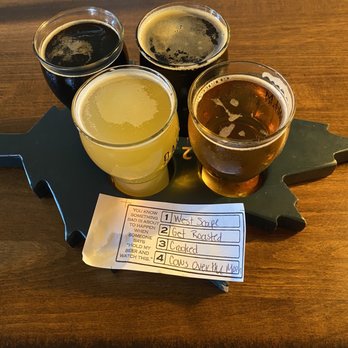Oakholm Brewing Company - a flight of beers - Venues & Event Spaces Near Me - Brookfield, Massachusetts