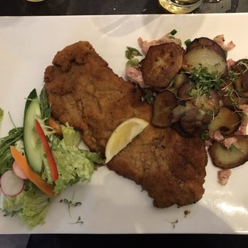 Lasall - Fried pork chop with potato and salad (mushroom sauce not shown). - Cafes Near Me - Hanover, NI Lasall - Fried pork chop with potato and salad (mushroom sauce not shown). - Cafes Near Me - Hanover, NI
