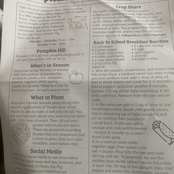 Nalls Produce - Newsletter (excuse the wrinkles and folds). - Fruits & Veggies Near Me - Alexandria, Virginia Nalls Produce - Newsletter (excuse the wrinkles and folds). - Fruits & Veggies Near Me - Alexandria, Virginia