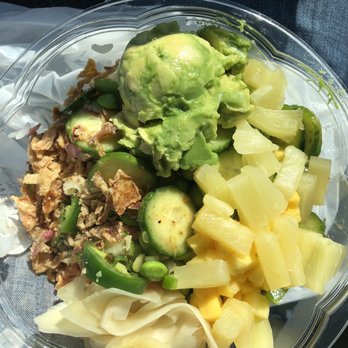 Aloh-o - Poke bowl- spicy tuna, mango, pineapple,crispy onion, ginger, cucumber and avocado - Poke Near Me - Santa Rosa, California