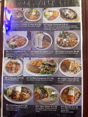 Menu photo 2 David's Mexican Restaurant Amarillo, TX