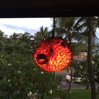 Lulu's Waikiki - Nice puffer fish lamp! - Burgers Near Me - Honolulu, Hawaii