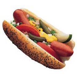 Hot Fire Dogs  - Our signature Chicago dog, offered with a spicy or regular frank.  Yummy!