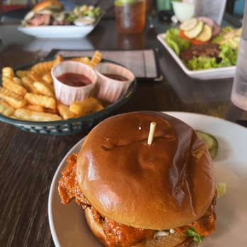 The Kosmos - Fried Chicken Sandwich with buffalo - Bars Near Me - Albuquerque, New Mexico