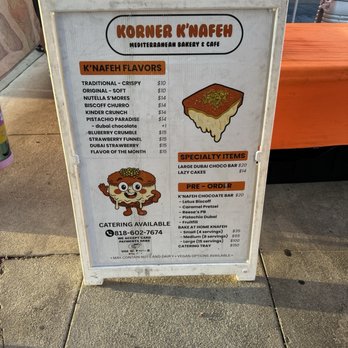 Korner K’nafeh - Prices - Desserts Near Me - Northridge, California Korner K’nafeh - Prices - Desserts Near Me - Northridge, California