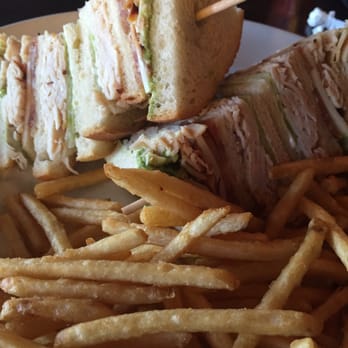 Yard House - Roasted Turkey Club, no tomato with fries - New American Near Me - Costa Mesa, California