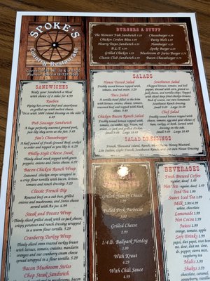 Menu photo 3 Spoke's Country Kitchen Pioneer, OH Menu photo 3 Spoke's Country Kitchen Pioneer, OH