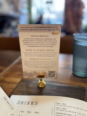 Menu photo 4 Humble House Cafe Golden, CO