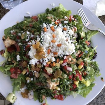 Pita Jungle - Mediterranean chicken salad top view - Mediterranean Near Me - Phoenix, Arizona