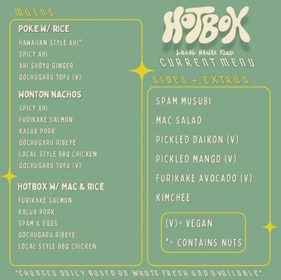 Menu photo 1 Hotbox St. Augustine, FL