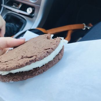 The Soda Barn - Cookie's & Cream cookie. The cream cheese frosting is - Desserts Near Me - Chubbuck, Idaho The Soda Barn - Cookie's & Cream cookie. The cream cheese frosting is - Desserts Near Me - Chubbuck, Idaho