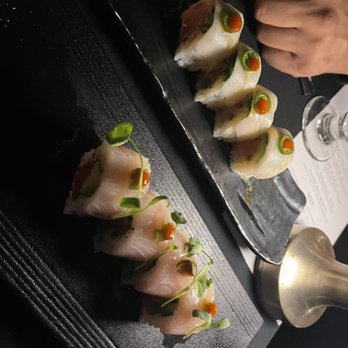 Kaviar Restaurants - Pasadena - Amber Amberjack bluefin tuna roll special and Spicy yellow tail escolar roll - Sushi Bars Near Me - Pasadena, California