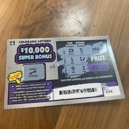 Scratch ticket I bought at Safeway