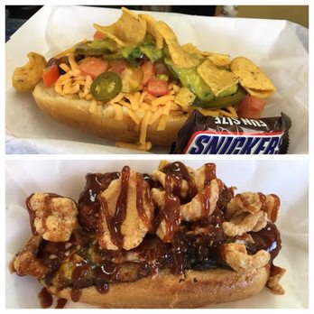 Sweet Dogs - Top pic: The Heat dog Bottom pic: The 305 dog - Hot Dogs Near Me - Miami, Florida Sweet Dogs - Top pic: The Heat dog Bottom pic: The 305 dog - Hot Dogs Near Me - Miami, Florida