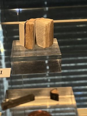 Photo of Gutenberg-Museum - Mainz, RP, DE. Tiny book on its end