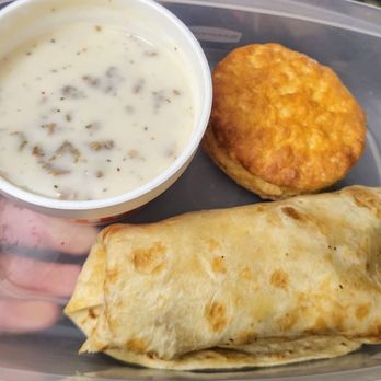 Whataburger - Gravy, dry biscuit, and breakfast taquito unwrapped at home - Burgers Near Me - Kennesaw, Georgia Whataburger - Gravy, dry biscuit, and breakfast taquito unwrapped at home - Burgers Near Me - Kennesaw, Georgia