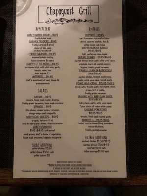 Menu photo 1 Chapoquoit Grill West Falmouth, MA