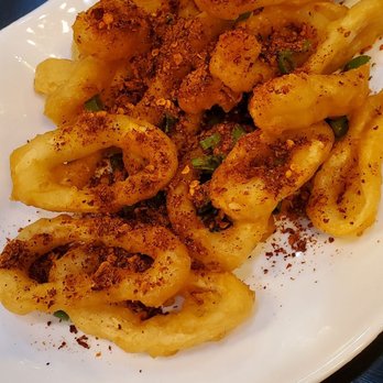 Noodlehead - Fried calamari.. the spicy dry rub is addicting! - Asian Fusion Near Me - Las Vegas, Nevada Noodlehead - Fried calamari.. the spicy dry rub is addicting! - Asian Fusion Near Me - Las Vegas, Nevada