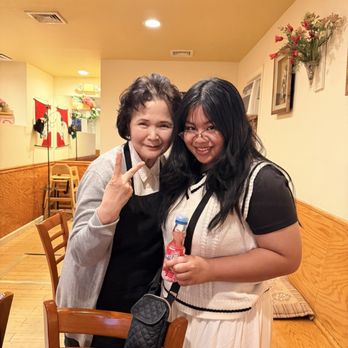 Hinode Japanese Restaurant - My daughter with the owner - Japanese Near Me - Piermont, New York