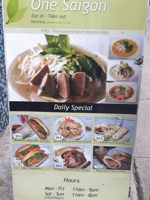 Menu photo 4 One Saigon Vancouver, BC Menu photo 4 One Saigon Vancouver, BC
