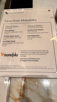 Menu photo 5 Chase Sapphire Lounge Las Vegas, NV
