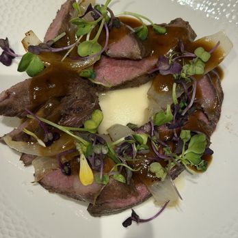 5 Jotas - Iberian Pork shoulder with spring onion serum - Spanish Near Me - Madrid, M 5 Jotas - Iberian Pork shoulder with spring onion serum - Spanish Near Me - Madrid, M