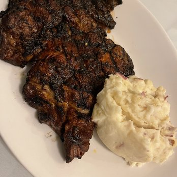 Aspen House Restaurant - Blackened Cajun Ribeye with garlic mashed potatoes. - Seafood Near Me - Rawlins, Wyoming