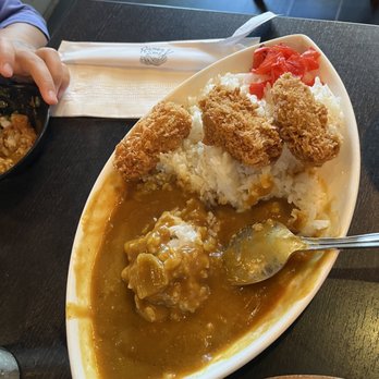 Ramen Seas - Fried Oyster Curry Rice - oysters fried to perfection, kids dug into the dish before I could get a good picture - Ramen Near Me - Sunnyvale, California Ramen Seas - Fried Oyster Curry Rice - oysters fried to perfection, kids dug into the dish before I could get a good picture - Ramen Near Me - Sunnyvale, California