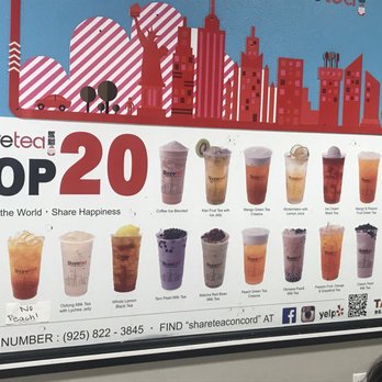 Sharetea - Their top 20 flavors! - Coffee & Tea Near Me - Concord, California Sharetea - Their top 20 flavors! - Coffee & Tea Near Me - Concord, California