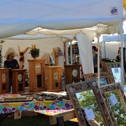 Apple Fest - Mirrors with cool frames inlaid with stones.