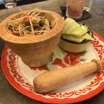 Rim Tanon - Lao-style papaya salad - Thai Near Me - Houston, Texas Rim Tanon - Lao-style papaya salad - Thai Near Me - Houston, Texas