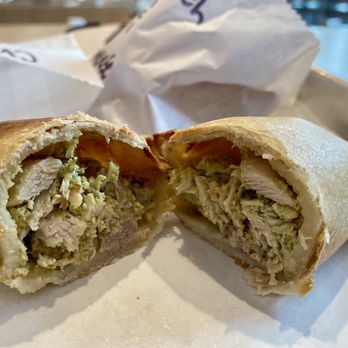 9 Julio Empanada Kitchen - Inside the Chicken Salsa Verde empanada - Latin American Near Me - Oakland, California 9 Julio Empanada Kitchen - Inside the Chicken Salsa Verde empanada - Latin American Near Me - Oakland, California