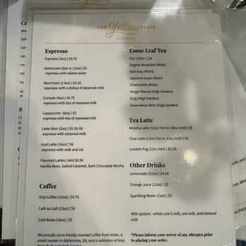 The Yellow Table Café - Cafes Near Me - Nashville, Tennessee