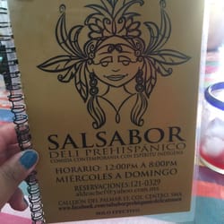 Salsabor Prehispanic - Menu