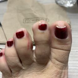 N&K Nails - Horrible pedi job