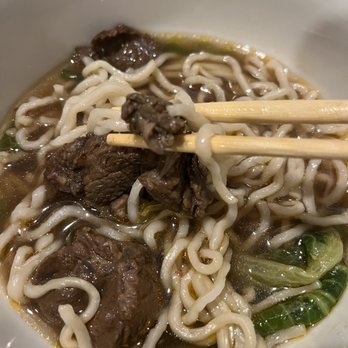 Dough Zone Dumpling House - University District - Beef Noodle soup reheated and served - Chinese Near Me - Seattle, Washington Dough Zone Dumpling House - University District - Beef Noodle soup reheated and served - Chinese Near Me - Seattle, Washington