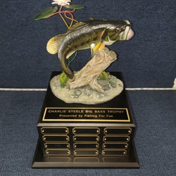 aai Trophies & Awards - Cool Fish Resin Mounted onto Base for a Perpetual Trophy!