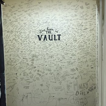 Cakes and Coffee Cafe - Signatures in the old bank vault - Cafes Near Me - Petersburg, Indiana
