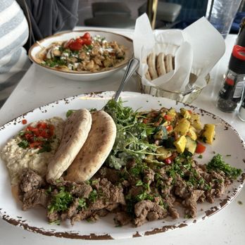 Meddys - The plate with steak - Mediterranean Near Me - Omaha, Nebraska