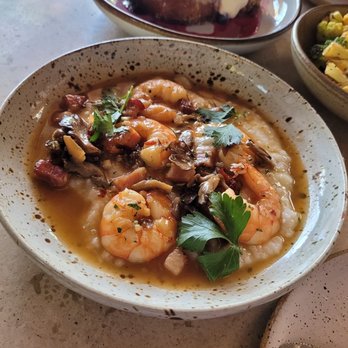Manuela - Shrimp and rice grits - New American Near Me - Los Angeles, California Manuela - Shrimp and rice grits - New American Near Me - Los Angeles, California