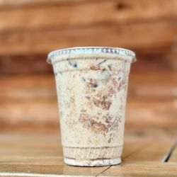 Ground Up Coffee - The beautiful swirls of cinnamon in the iced vanilla cinnamon latte