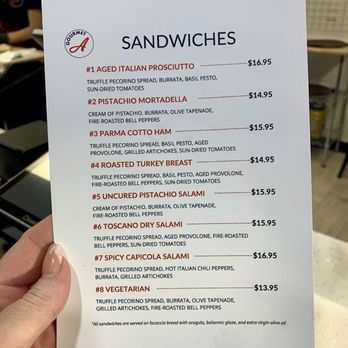 AGourmet - Sandwich Menu Card - Sandwiches Near Me - Surprise, Arizona