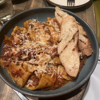 Gather in Jackson Hole - Elk Bolognese - a little heavy on the alcohol flavor, but good - New American Near Me - Jackson, Wyoming