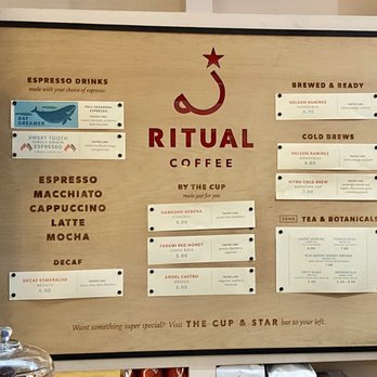 Ritual Coffee Roasters - Menu - Coffee & Tea Near Me - Napa, California Ritual Coffee Roasters - Menu - Coffee & Tea Near Me - Napa, California