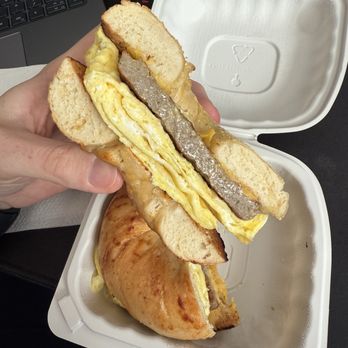 Bagel Cafe - Sausage, egg and cheese - Bagels Near Me - Herndon, Virginia Bagel Cafe - Sausage, egg and cheese - Bagels Near Me - Herndon, Virginia