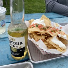 Corona and nachos Corona and nachos